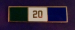 20 YEARS OF SERVICE Uniform Commendation Award Bar
